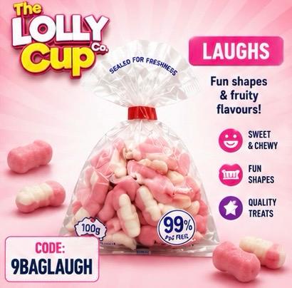 The Lolly Cup Laughs 100g