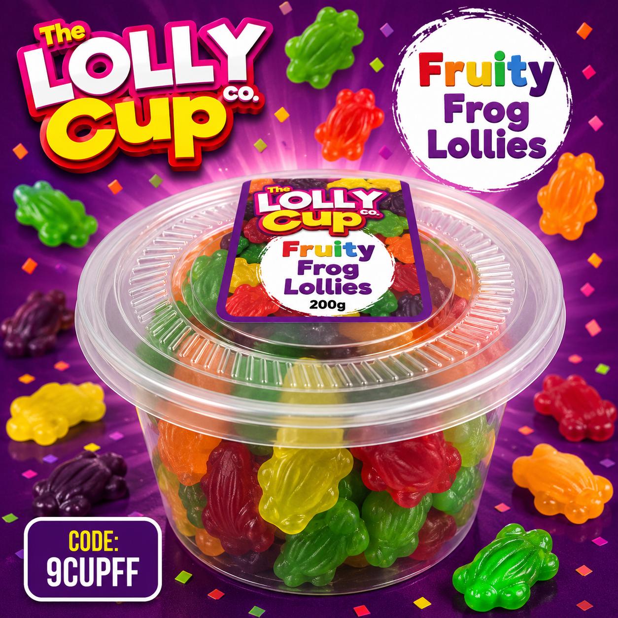 The Lolly Cup Fruity Frog Lollies 200g