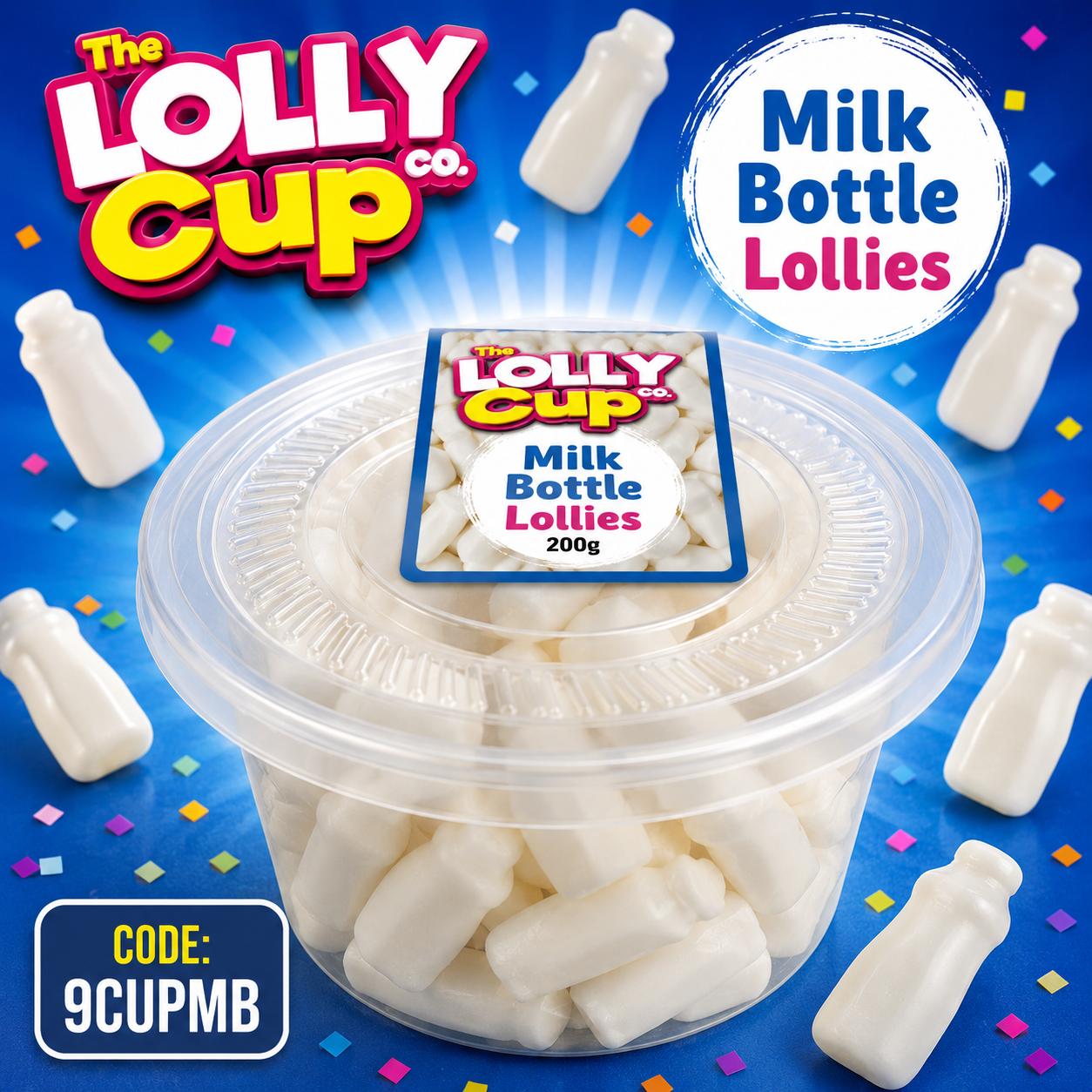 The Lolly Cup Milk Bottle Lollies 200g