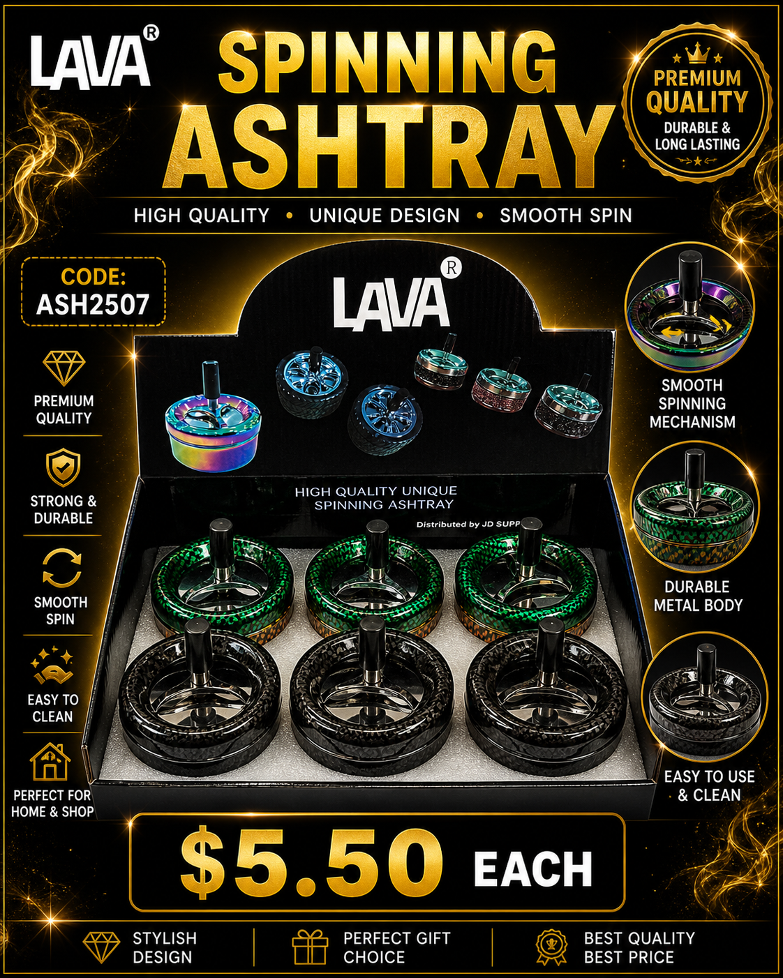 Lava Spinning Ashtray