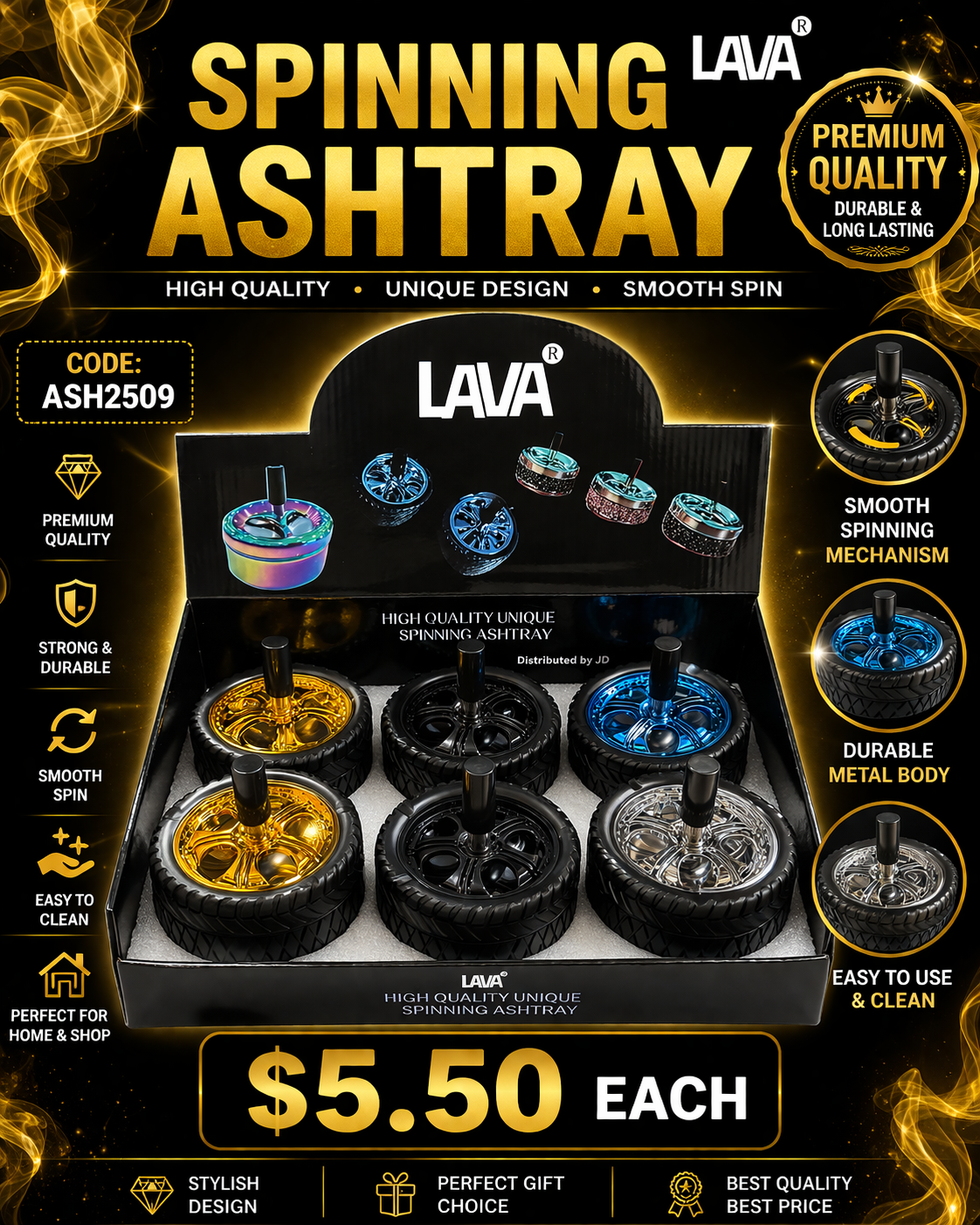 Lava Spinning Ashtray
