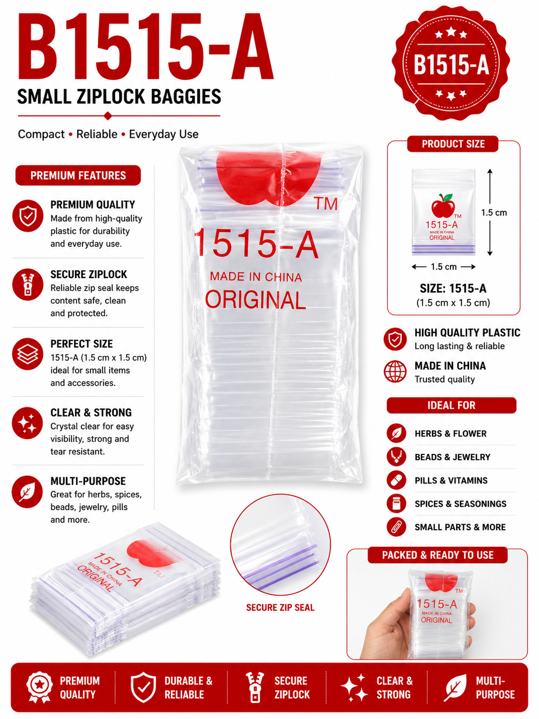 Small Ziplock Baggies