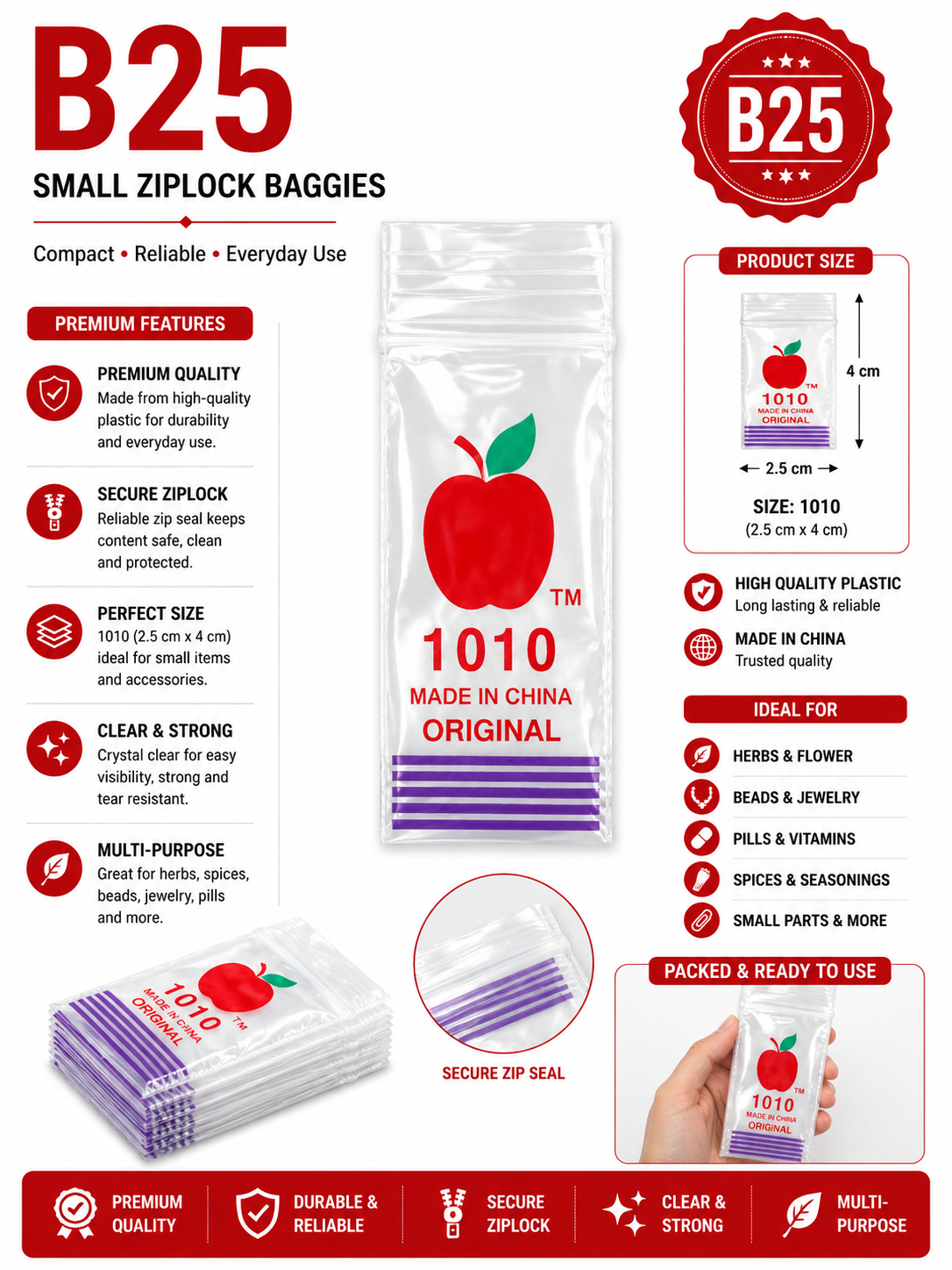 Small Ziplock Baggies
