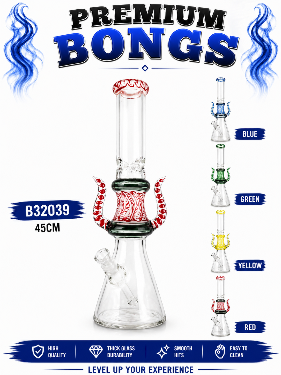 B32039 Premium Glass Hookah