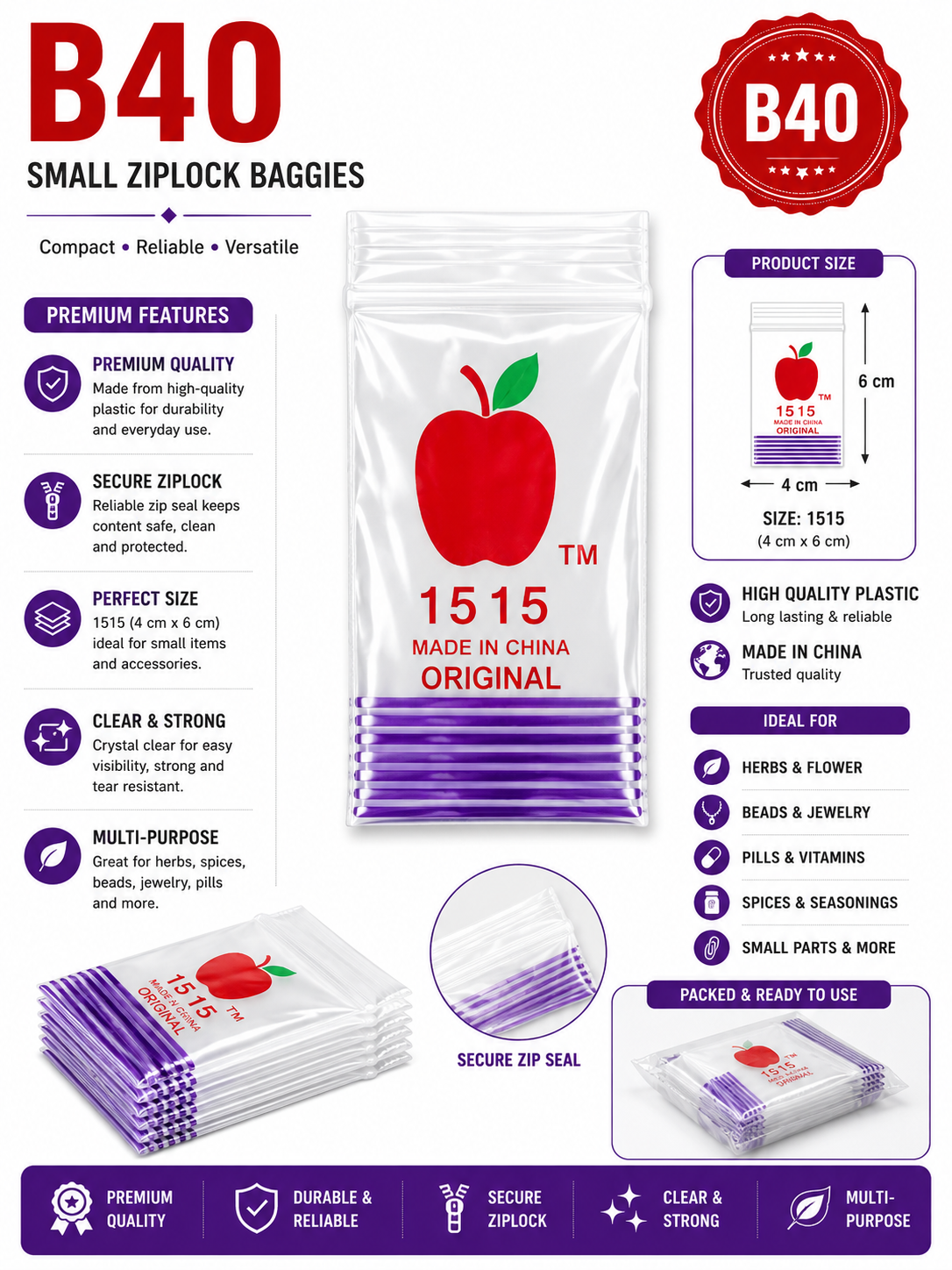 Small Ziplock Baggies