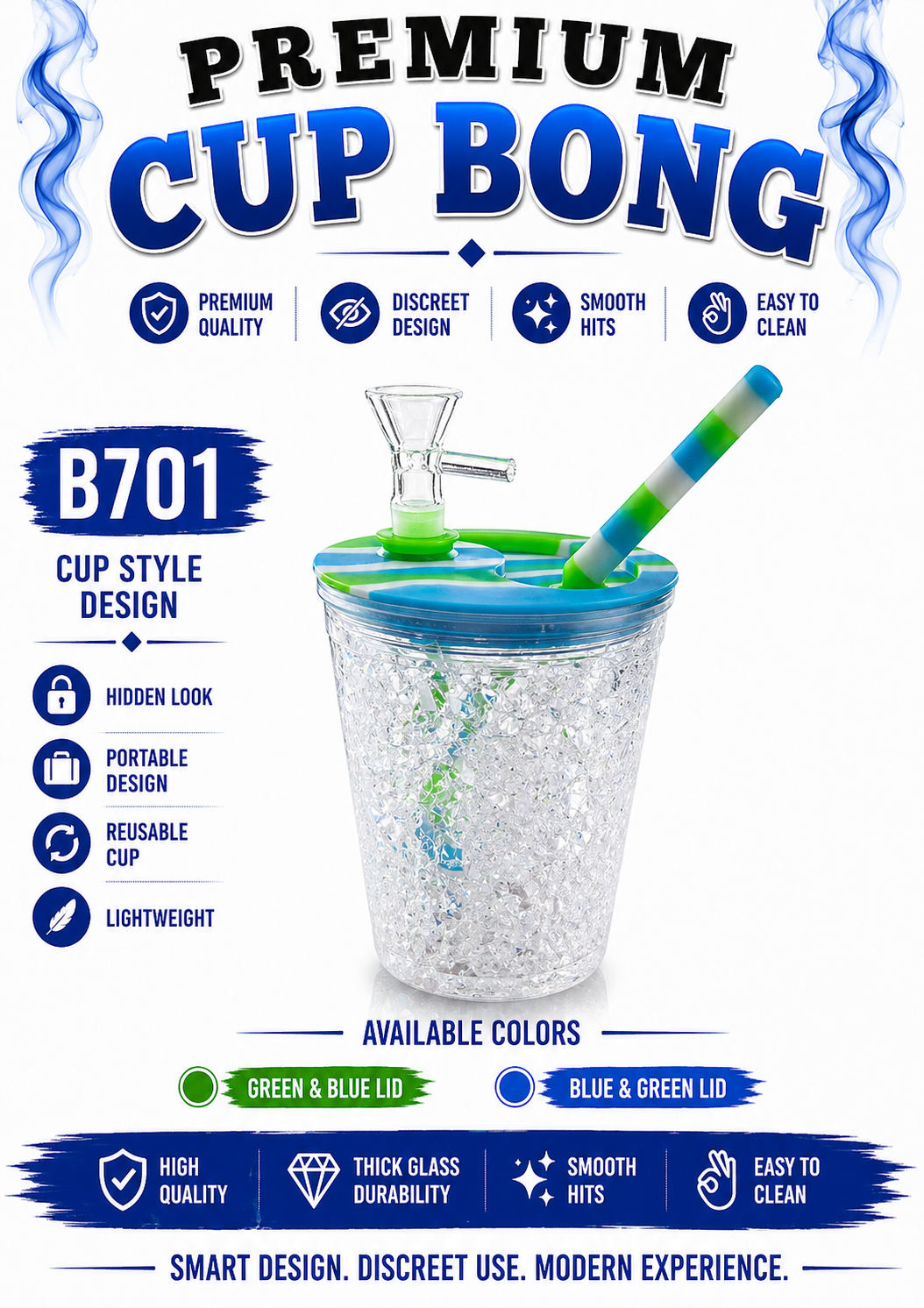 B701 Premium Cup Glass Hookah
