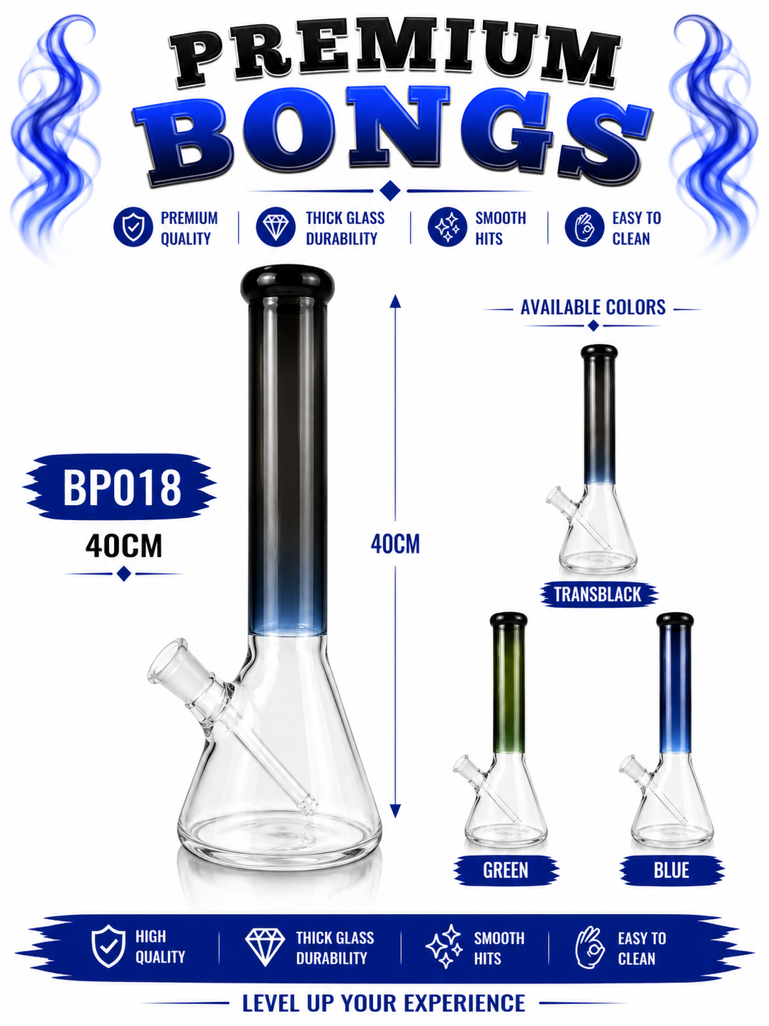 BP018 Premium Glass Hookah
