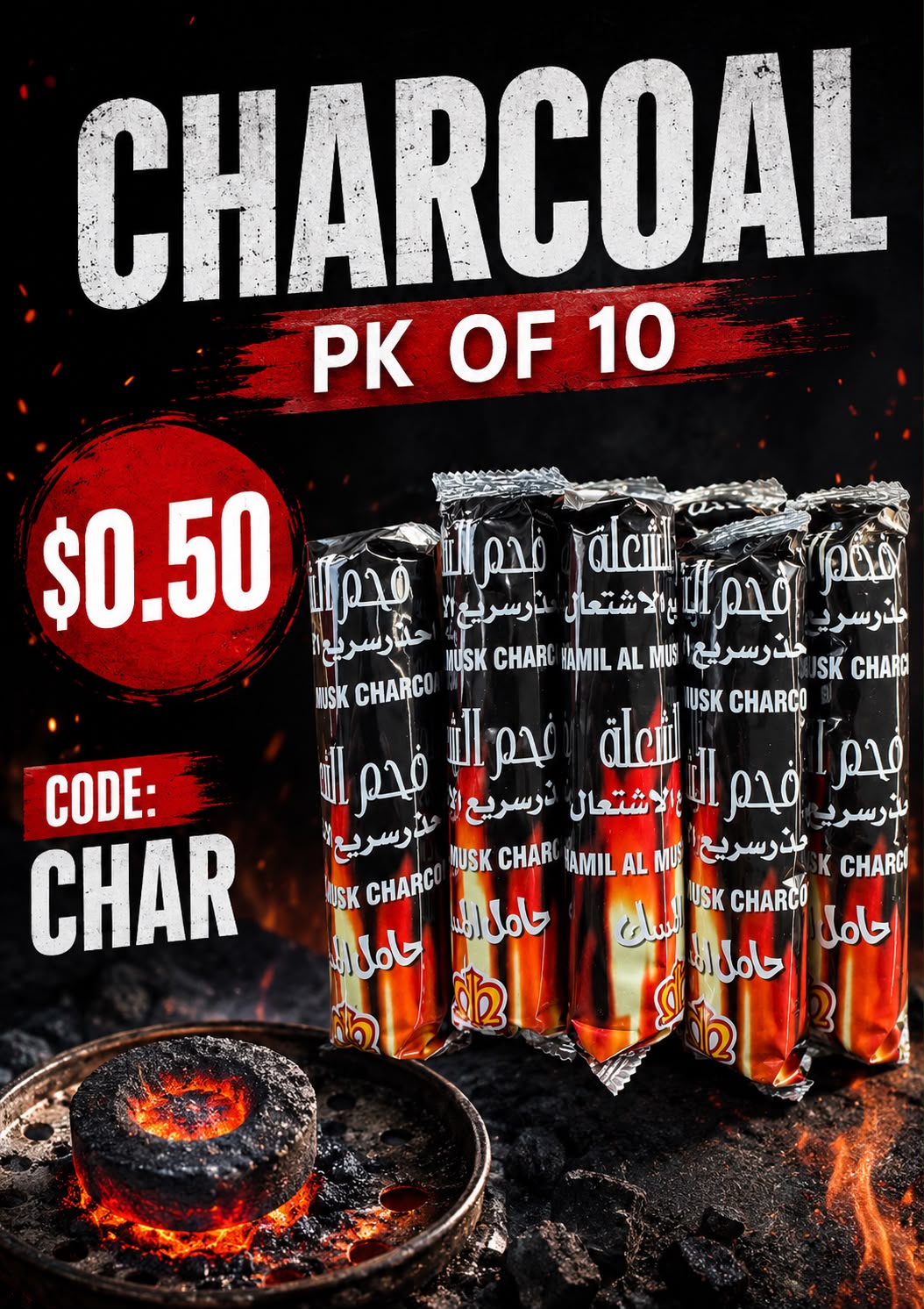 Musk Charcoal Pack of 10