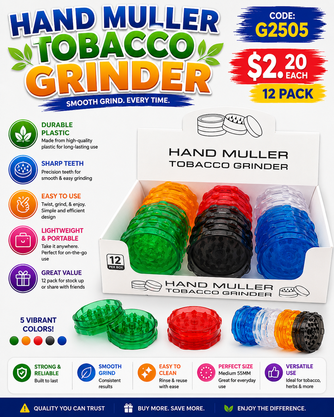 Hand Muller Tobacco Grinder