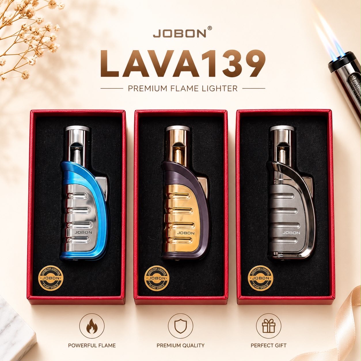 JOBON LAVA139 Premium Flame Lighter