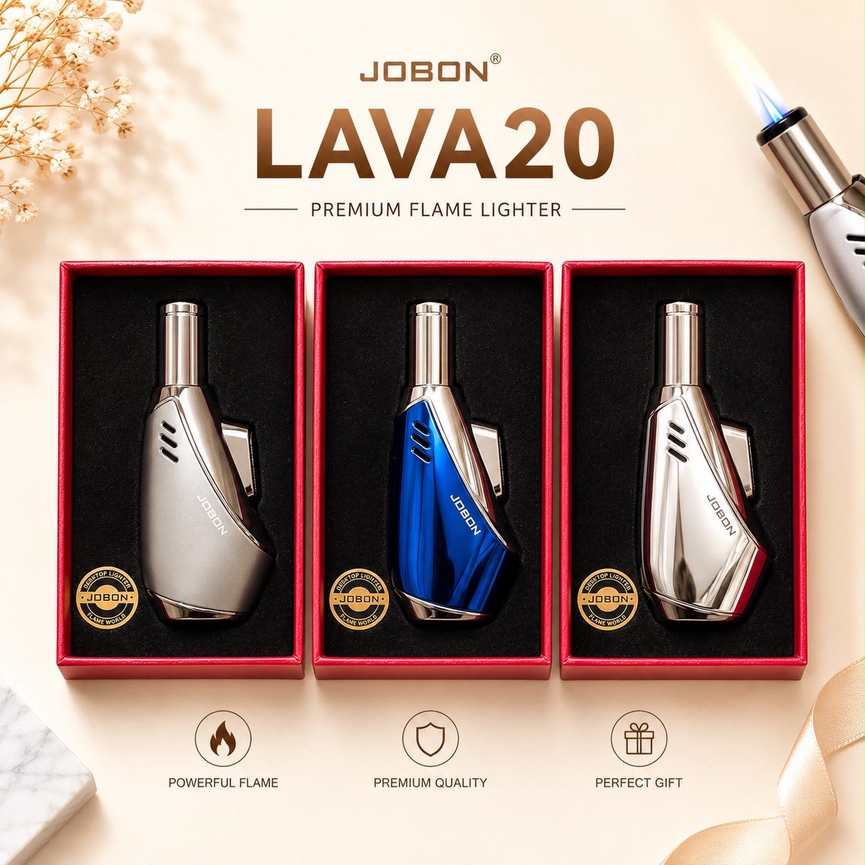 JOBON LAVA20 Premium Flame Lighter