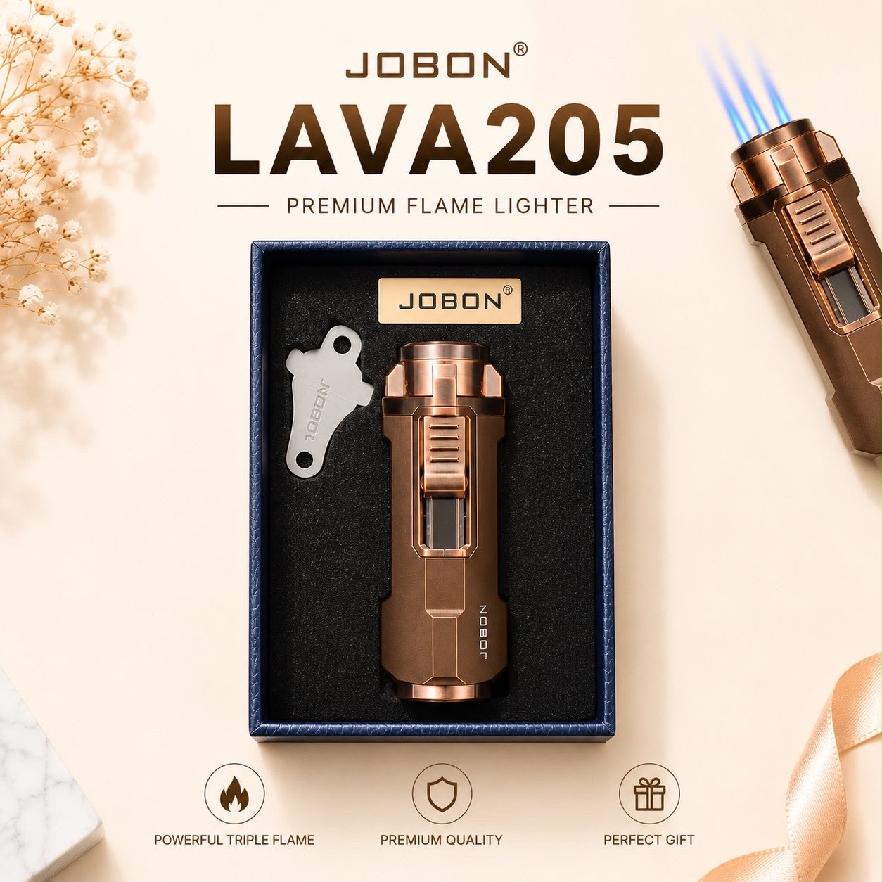JOBON LAVA205 Premium Flame Lighter