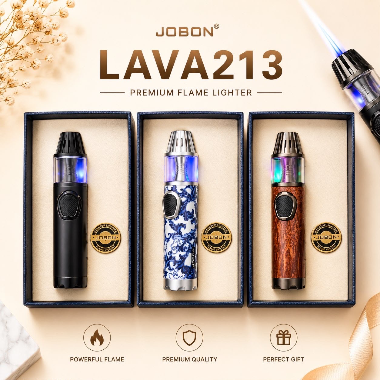JOBON LAVA213 Premium Flame Lighter