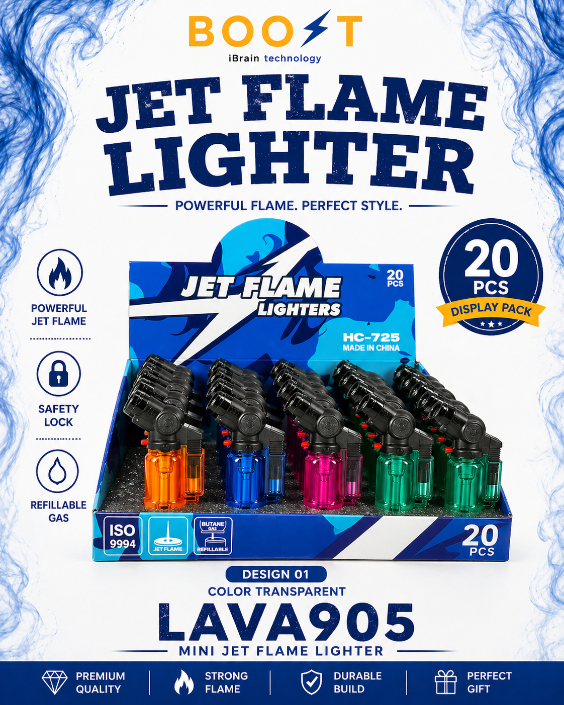 LAVA905 Mini Jet Flame Lighter Display