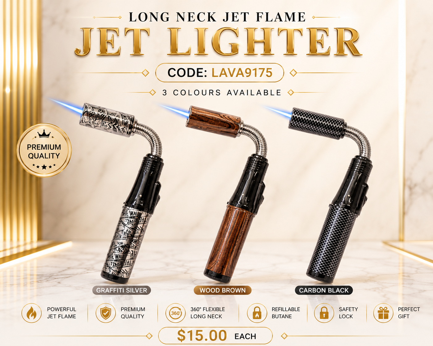 Long Neck Jet Flame Lighter