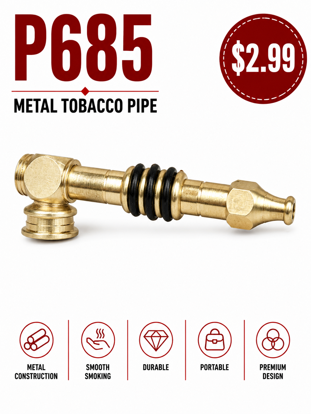 Metal Tobacco Pipe